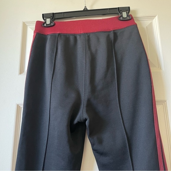 Helmut Lang Terry Tracks Trousers Women Size M Straight Leg Mid Rise Black Wine - Picture 7 of 17
